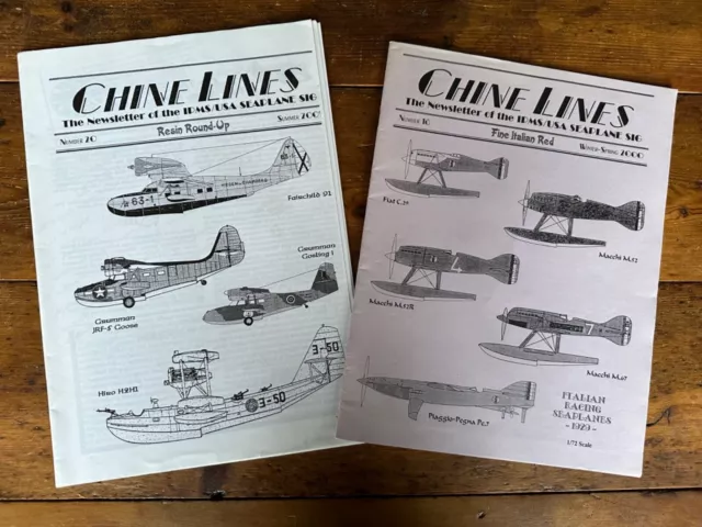 2 Ausgaben, China Lines: Newsletter, wenn das IPMS/USA Wasserflugzeug SIG Nr. 18 & 20