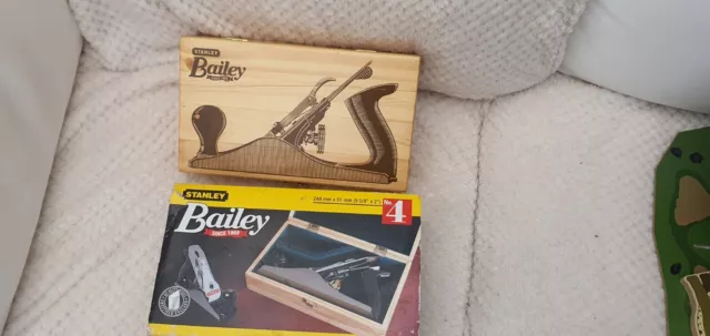 stanley bailey no 4 plane New Old Stock In Original Wooden Box With Brass Fittin
