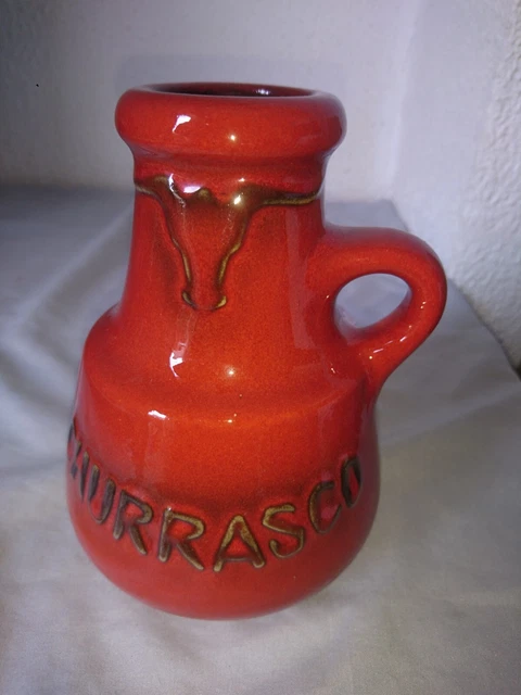 Ancien Pichet / Broc à Eau Coq en Barbotine - Vintage French Finds
