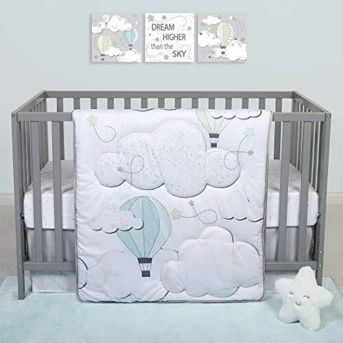 4 Piece Crib Bedding Set Starry Dreams