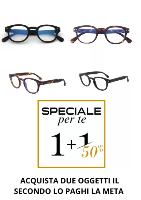 Lunettes de Lecture Vue Neutre Anti Lumière Bleu Ronds Homme Femme PC Ordinateur