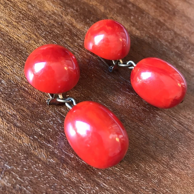 Vintage 1960s Bijou ancien BOUCLES D'OREILLES clips