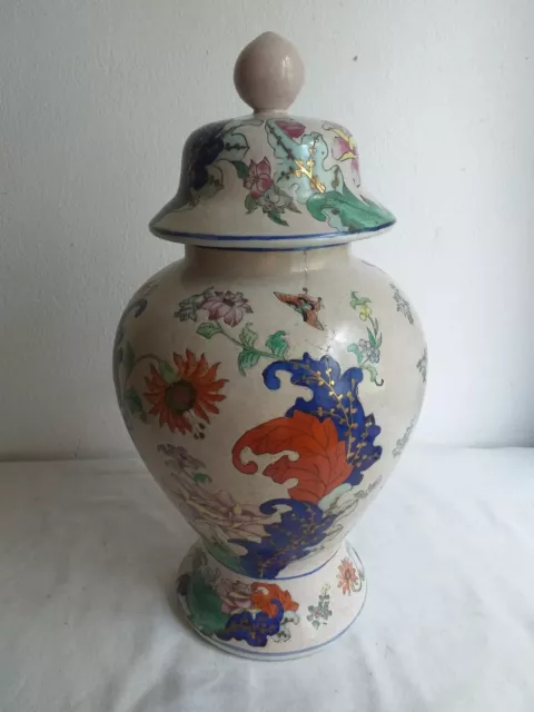 Grande potiche ou pot à  gingembre 44 cm pour 3710g. Chine 20ème