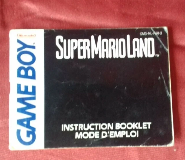 Notice SUPER MARIO LAND - NINTENDO GAME BOY - FAH -