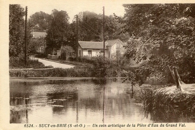 Carte SUCY EN BRIE Un coin artistique de la Pièce d'eau du Grand Val