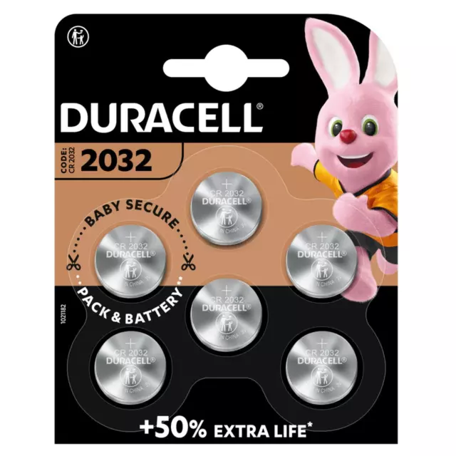 Duracell 2032 Battery CR2032 BR2032 DL2032 3v Lithium Coin Cell Button Batteries
