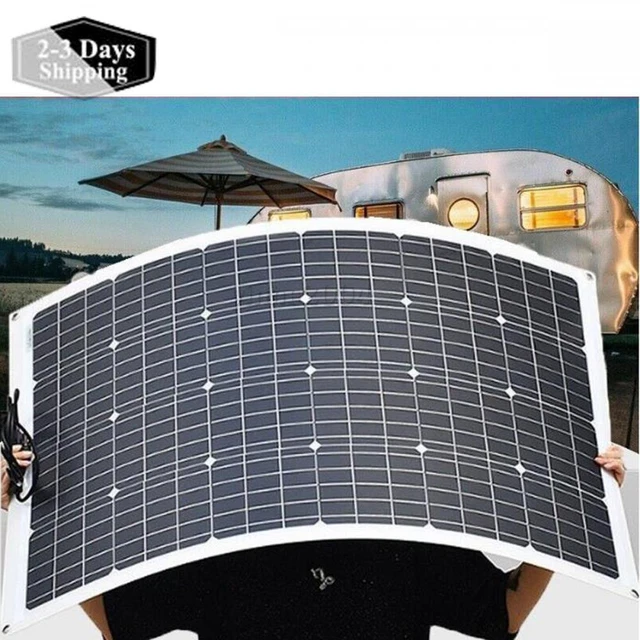 Flexible 200W Solar Panel Charging Kit 18V Marine Caravan Charger Controller US