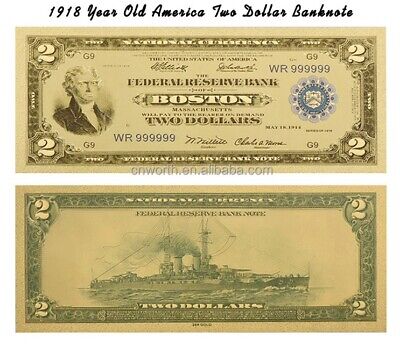 1918 "GOLD" $2 DOLLAR Rep.*Banknote