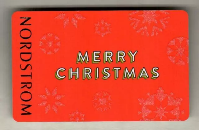 NORDSTROM Merry Christmas, Sparkling Snowflakes ( 2015 ) Gift Card ( $0 )