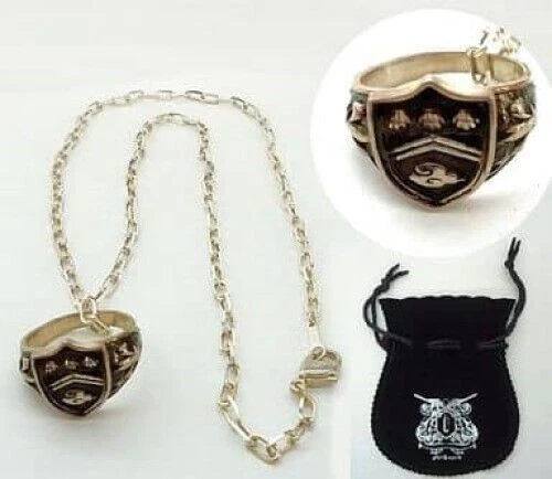 USED Katekyo Hitman Reborn! Vongola Ring Cloud Necklace Kyoya Hibari