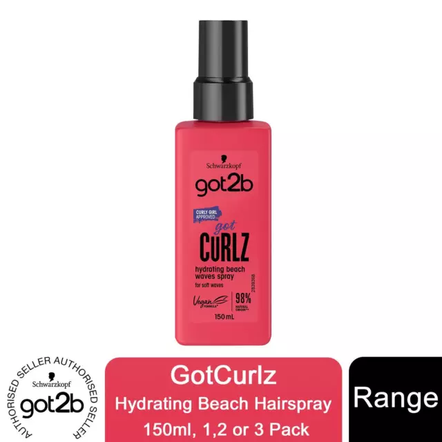 Schwarzkopf Got2b Got Curlz Hydrating Beach Curly Waves Hair Spray, 150ml