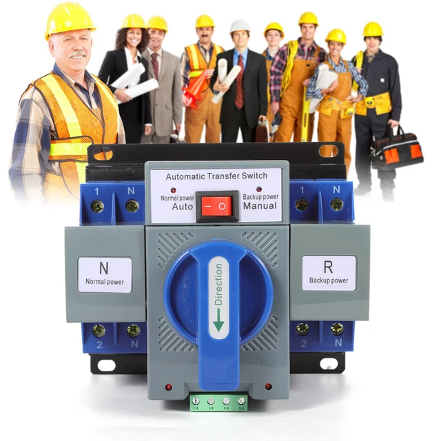 2P 63A ATS Dual Power Automatic Transfer Switch For Generator ...