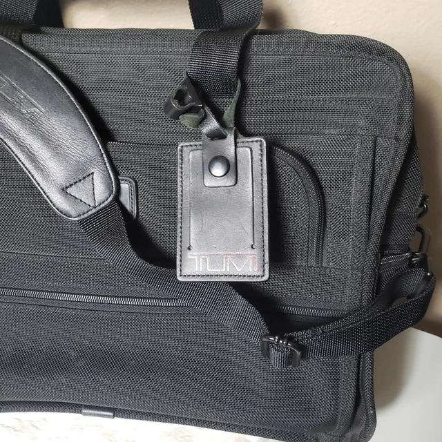 Tumi 225D3 Black Carry-on Travel Overnight Bag Case with Shoulder Strap-17x13x8" 2