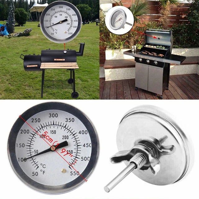 Thermomètre De Barbecue DeWIN - Acier Inoxydable 430°C - Pour Grill, Four, Fumoir - Lecture Précise