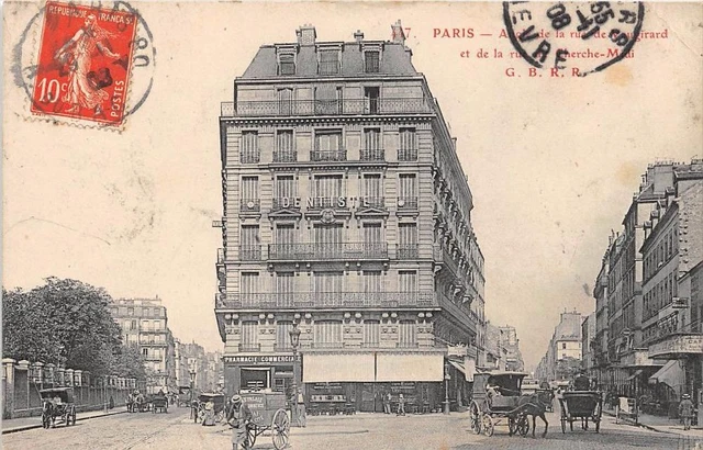CPA 75 PARIS XVe ANGLE DE LA RUE DE VAUGIRARD ET DE LA RUE CHERCHER MIDI