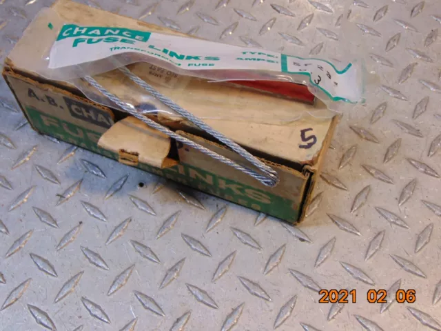*Lot Of 5* Chance M6.3Sf Fuse Link 6.3 Amp 6.3A Type Sf