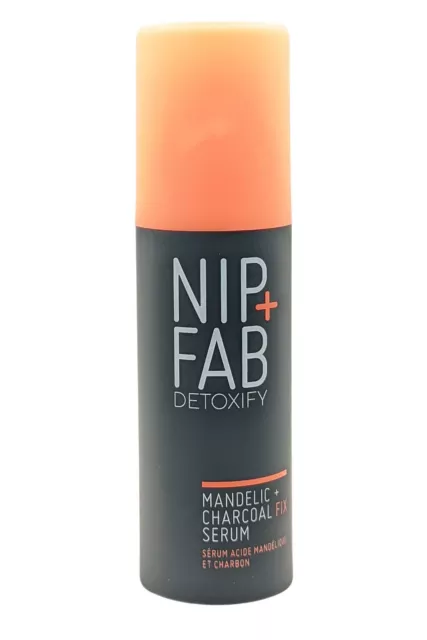 Nip + Fab Fix Peau Serum Mandélique+ Charbon 50ml Doux Peau Exfoliant Étape 2 3