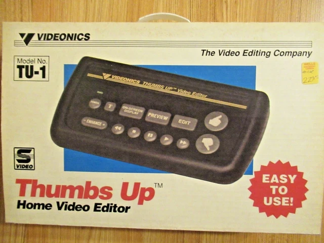 Videonics TU-1 Thumbs Up Video Editor Instructions Power cord