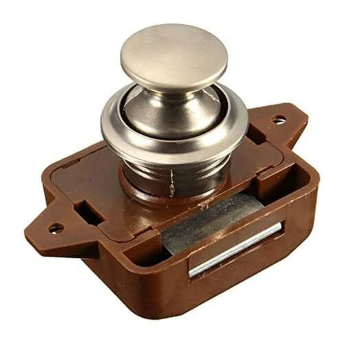 Loquet à bouton poussoir pour placard tiroir porte camping-car caravane