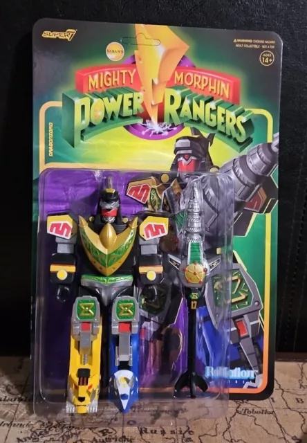 SUPER 7 SABAN MIGHTY MORPHIN POWER RANGERS DRAGONZORD 6" ACTION FIGURE ReAction