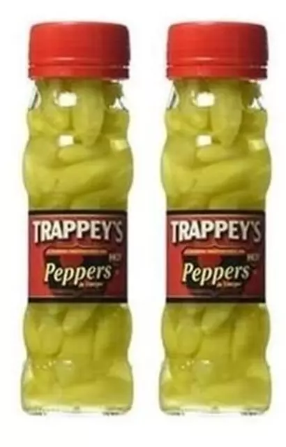 Trappeys Peppers in Vinegar, Hot, 4.5 Oz (2 Pack)