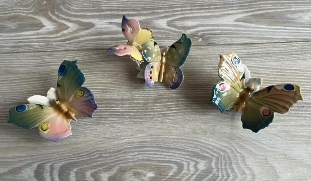 Karl Ens Collection Of Antique Vintage German Porcelain Butterflies