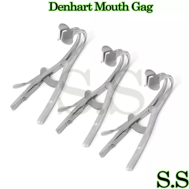 3 Pcs DENHART MOUTH GAG 4.50'' Surgical,DENTAL,Veterinary Instruments