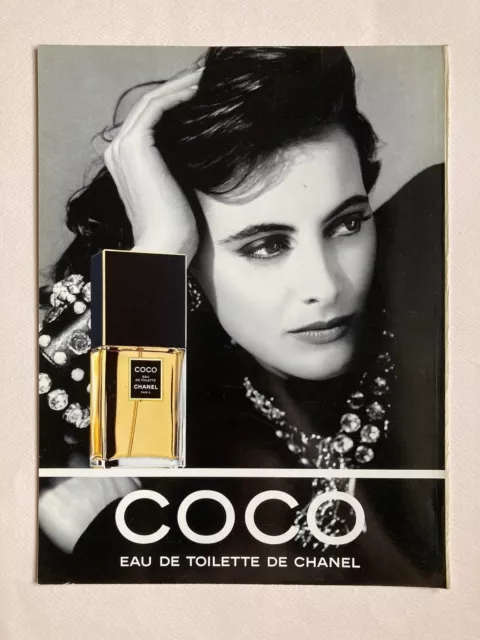 Publicité Chanel Coco Inès 1989 90 advertising mode parfum advert pub perfume
