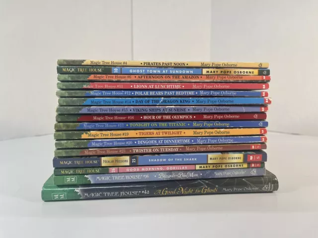 Lot of 16 Magic Tree House Paperback Kids Chapter Books by Mary Pope Osborne