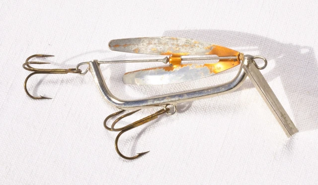 Ancien Leurre De Pêche - Cuillère Devon - 10 Cm - Laiton Ou Métal