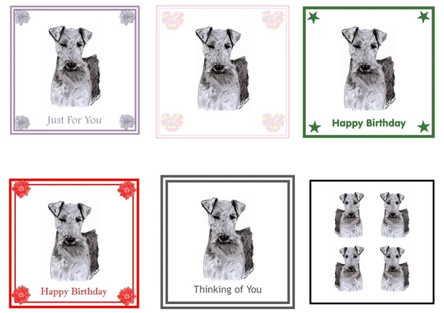 Welsh Terrier Card by Curiosity Crafts BIRTHDAY, THINKING OF YOU, BLANK