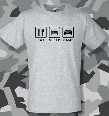 EAT Sleep Gioco XBOX versione T-shirt Da Uomo Giocatore Regalo Di Compleanno Claytons