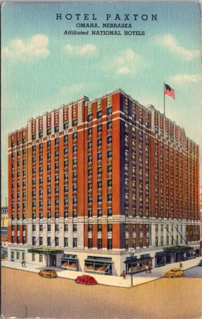 Hotel Paxton, Omaha, Nebraska. Postcard. A.