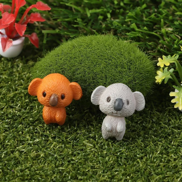 Miniature Figurine en plastique Micro aménagement paysager Koala Lapin de poche