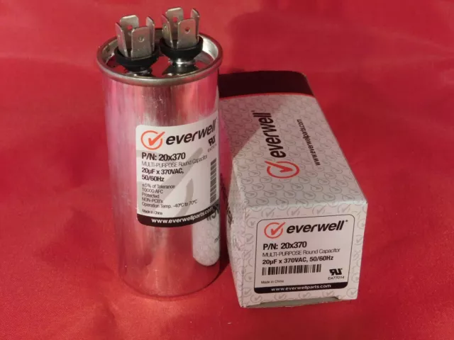 Run Cap  20 MFD 370 vac Electric Motor Run Oil Filled Capacitor uf HVAC