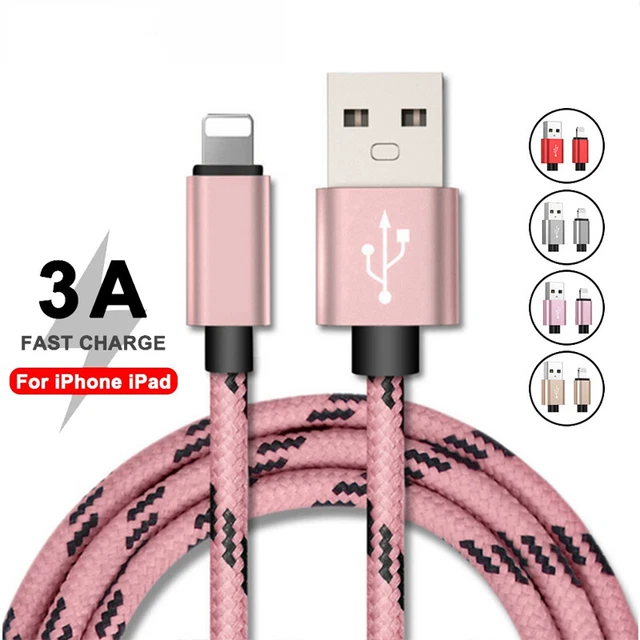 1M 2M 3M USB Charger Cable Fast Charging for iPhone 14 13 12 11 7 8 XS Data Lead