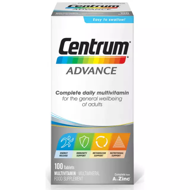 Centrum Advance Complete Daily Multivitamin A to Zinc Multimineral 100 Tablets