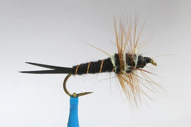 10 x Mouche peche Nymphe STONEFLY BROOKS ORANGE H8/10 fly fishing