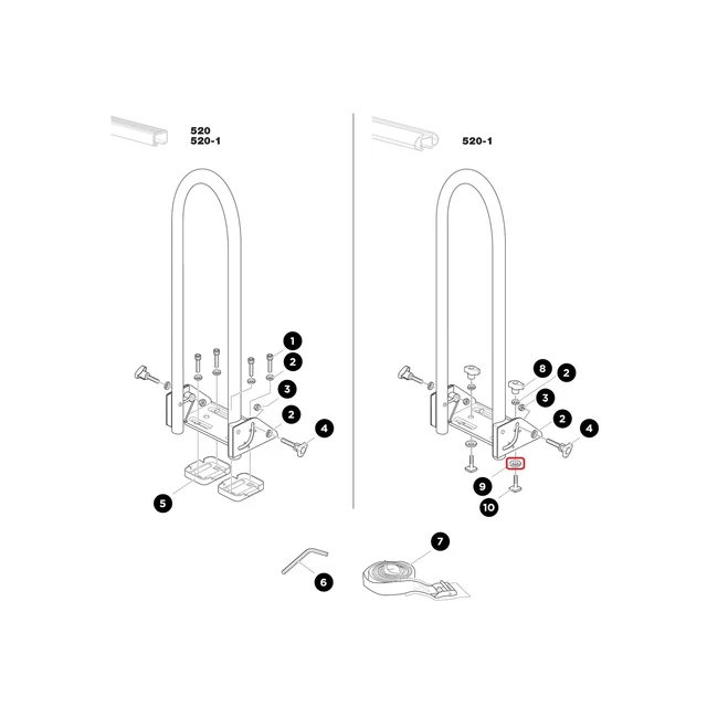 Thule disco di contorno in plastica per supporto kayak idroglide 31023