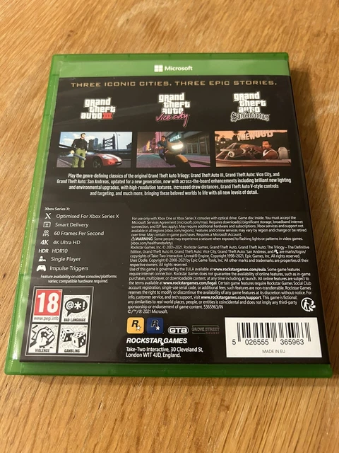 GRAND THEFT AUTO: The Trilogy Definitive Edition (Microsoft Xbox S X ...