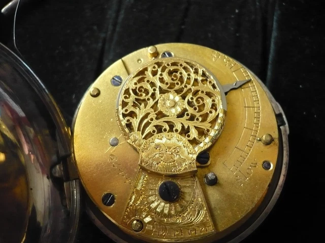 Montre Gousset Ancienne En Argent Anglaise | Coq Gravé - Occasion
