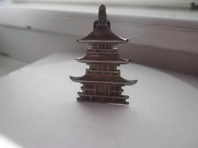 Vintage Japanese Sterling Figural Place Card Holder