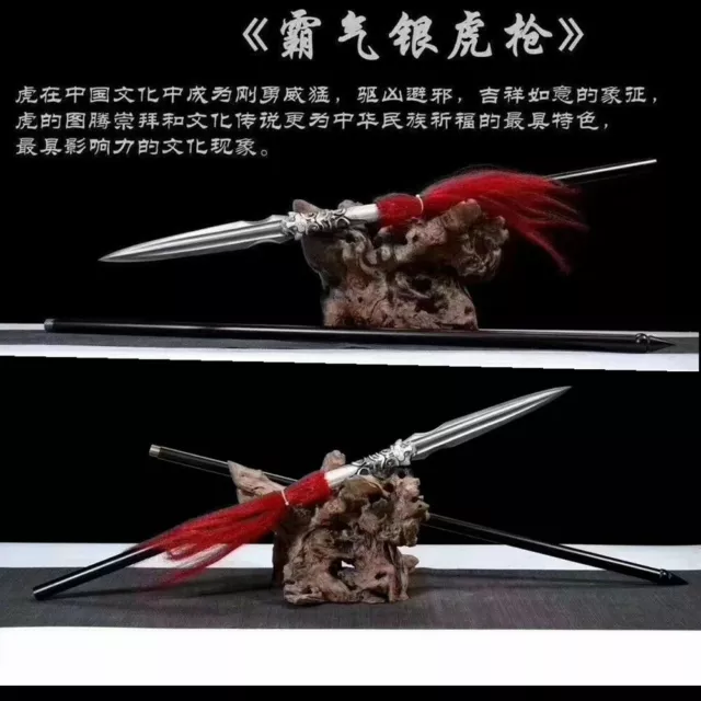 Excellent Hunting Fighting Long Spear Hand Forged Folded STEEL Spearhead Sharp