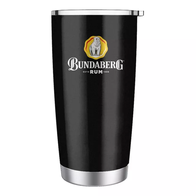 Bundy Bundaberg Rum BLACK Stainless Steel Travel Coffee Mug Cup Fathers Day Gift