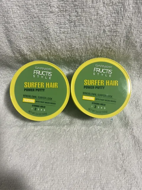 (2) Garnier Fructis Style Power Putty Surfer Hair, #2 Strong Hold, 3.4 Ounce*
