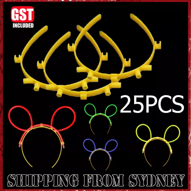 25X Multi Color glow sticks headbands tiaras Light party revel Easter Bunny Ear