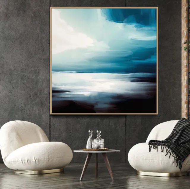 The Sea And Sky Abstract big size canvas print framed home decor in Australia