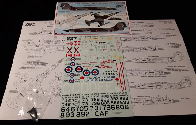 1/32 F-104 Starfighter Canada RCAF camo decal set by Leading Edge Models