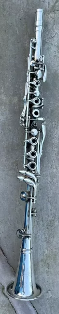 Rare H. Bettoney U.S. Military Metal Clarinet  With U.S.A