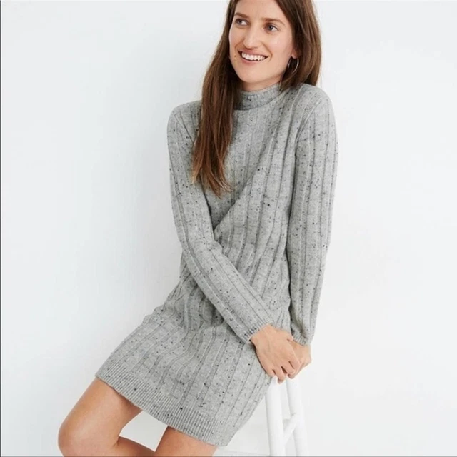 Madewell Donegal Rolled Mockneck Sweater Dress
